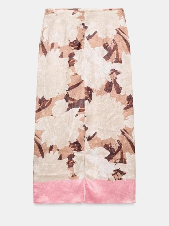 Zara Floral Midi Skirt New - Picture 3 of 8